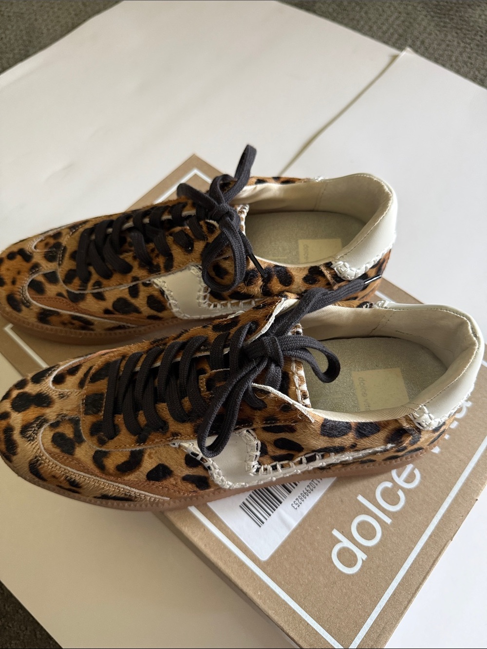 NWT DOLCE VITA NOVICE STITCH DK. LEOPARD SNEAKER 8.5 - Picture 5 of 11